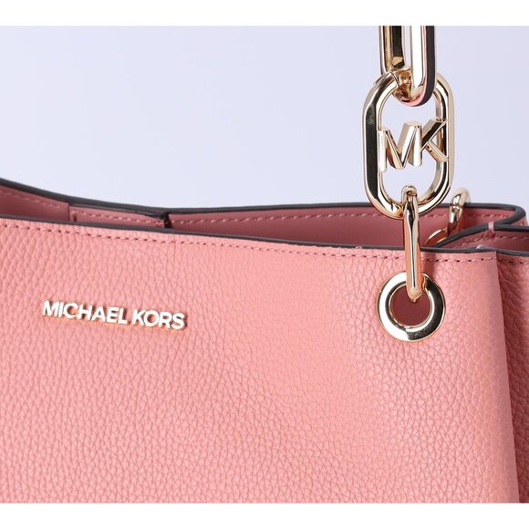 Michael Kors Trisha Large Triple Gusset Compartment Shoulder Tote Primrose Pink - Picture 9 of 9
